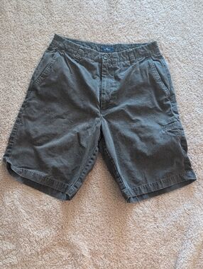 Dockers Size 30 Men's Casual Gray Cargo 1 Side Pocket Shorts